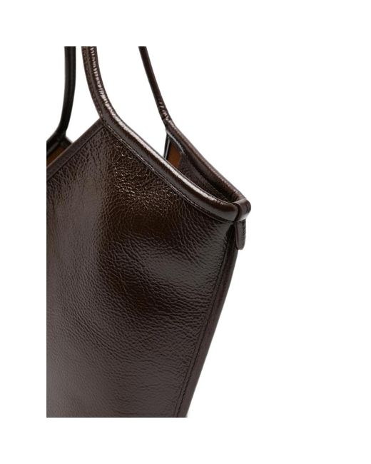 Hereu Black Calella Leather Tote Bag