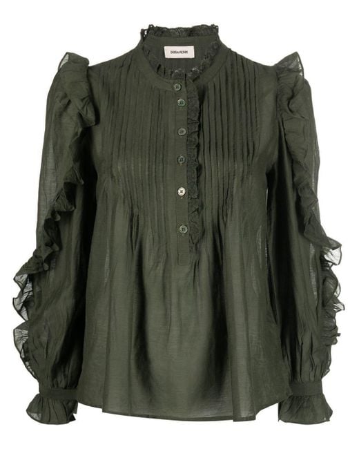 Zadig & Voltaire Timmy Tunic Top in Green | Lyst