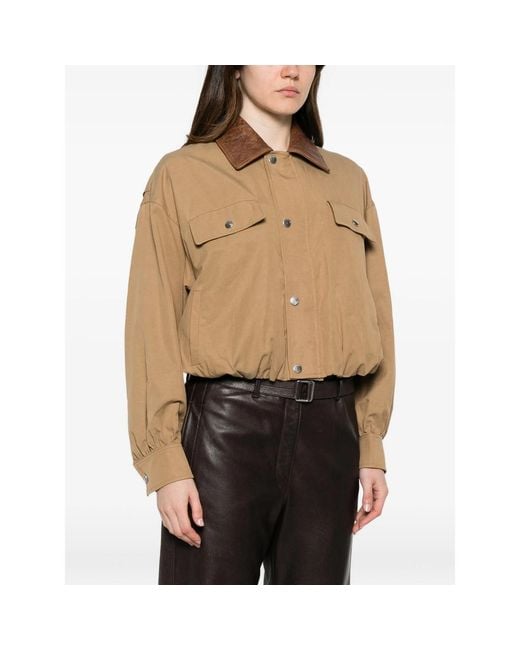 FRAME Natural Bomber Jacket Camel Leather