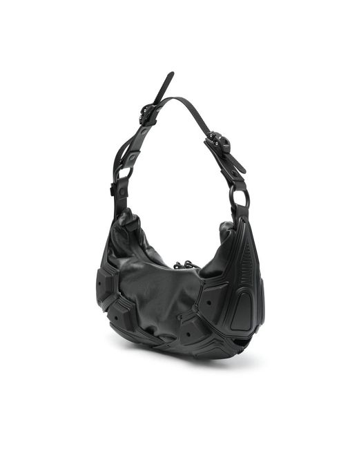 Innerraum Black Small Half Moon Shoulder Bag
