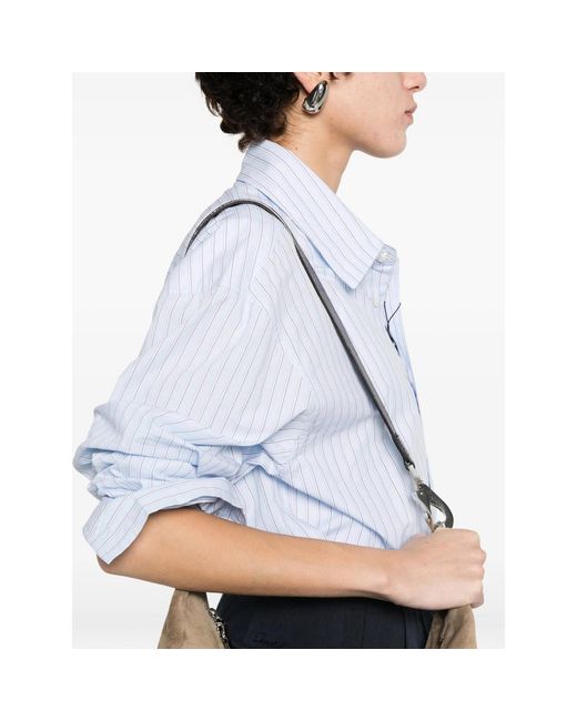 DUNST White Striped Pocket Shirt