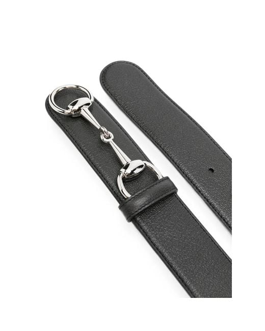 Gucci Black Interlocking G Buckle Belt for men