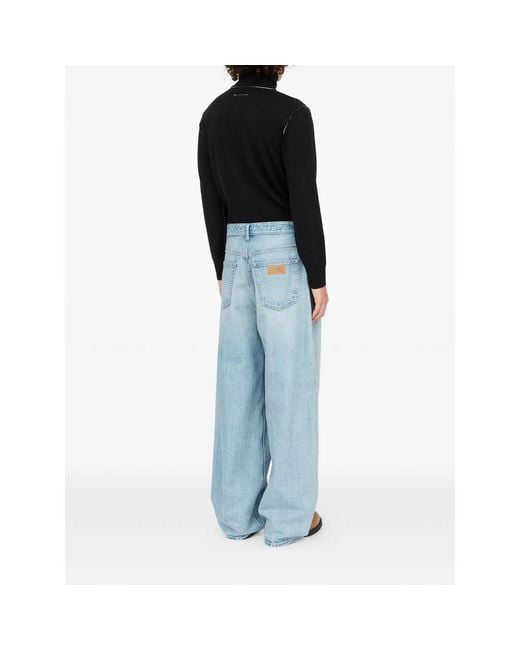 MM6 by Maison Margiela Blue Wide-Leg Jeans for men