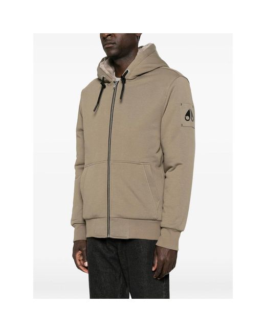 Moose Knuckles Gray Logo-Patch Sweatshirt for men
