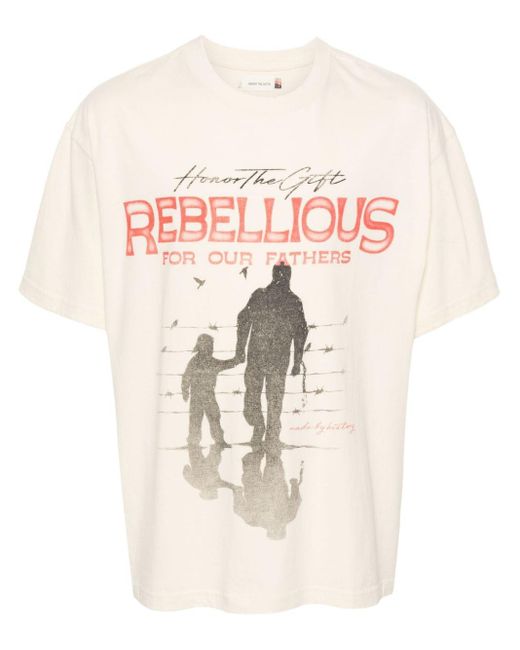 Honor The Gift White Rebellious For Our Fathers T-Shirt for men