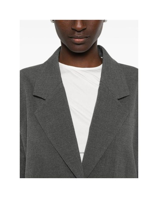 Gestuz Gray Gzpaula Oz Notched-Lapels Blazer