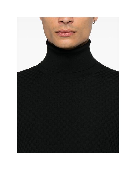 GOES BOTANICAL Black Interwoven-Knit Sweater for men
