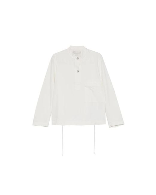 Studio Nicholson White Button Pocket Top