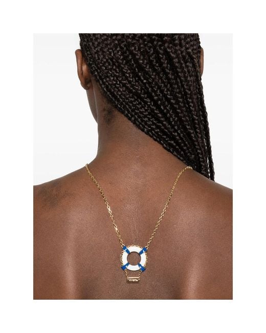 Vivetta Metallic Lifebuoy-Pendant Necklace