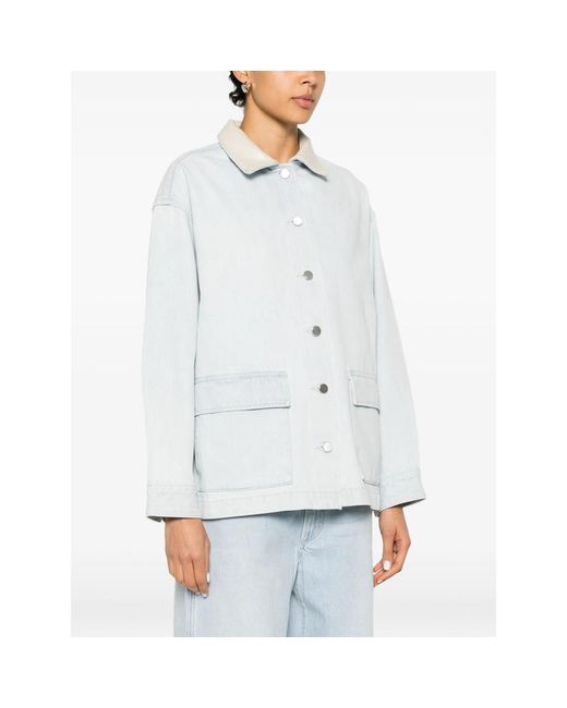 Agolde White Denim Jacket Light