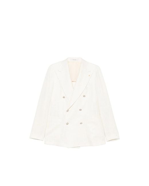 Tagliatore White Neutrals Jackets for men