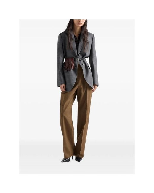 Prada Natural Neutrals Trousers