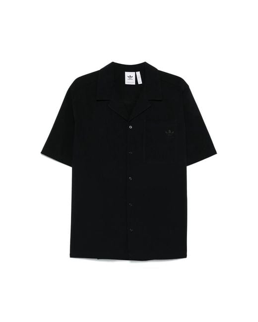 Adidas Black Seersucker Shirt for men