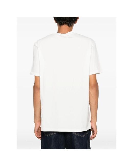 Isabel Marant White Logo-Embroidered T-Shirt for men