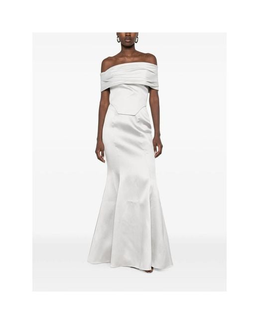 Solace London White Alta Maxi Dress