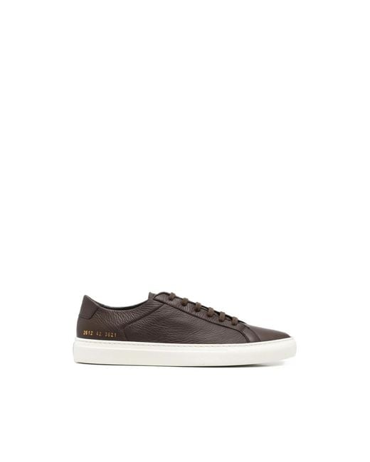 Common Projects Brown Leather Lace-Up Sneakers for men