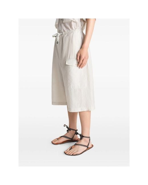 Lemaire White Neutrals Shorts for men