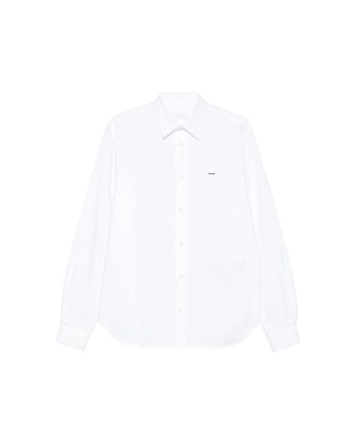 Prada White Oxford Cotton Shirt for men