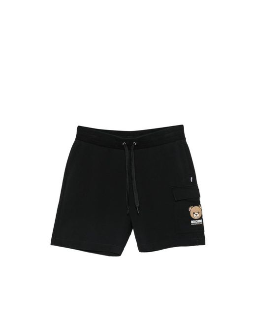 Moschino Black Track Shorts for men