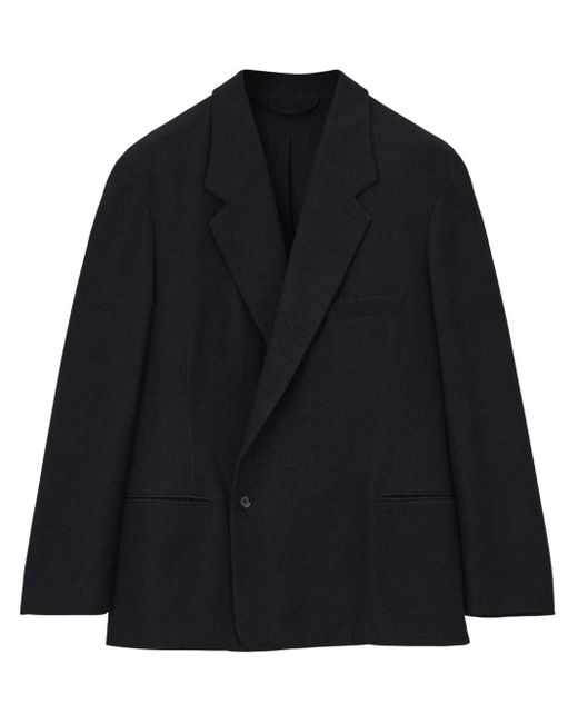 Lemaire Blue Maxi Double Breasted Jacket for men