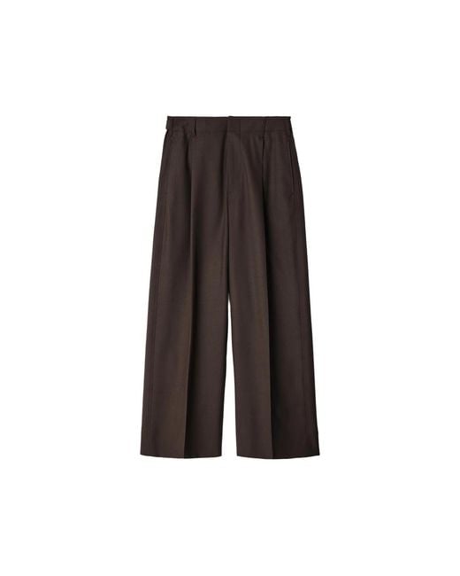 Lemaire Brown Single-Pleat Tailored Pants for men