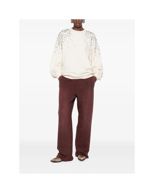 Golden Goose Deluxe Brand White Embellished Sweatshirt for men