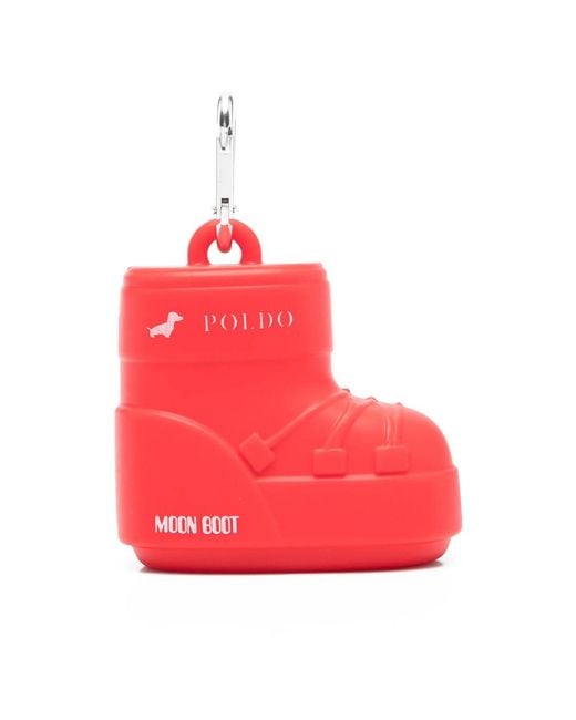Poldo Dog Couture X Moon Boot Red Waste Bag Dispenser for men