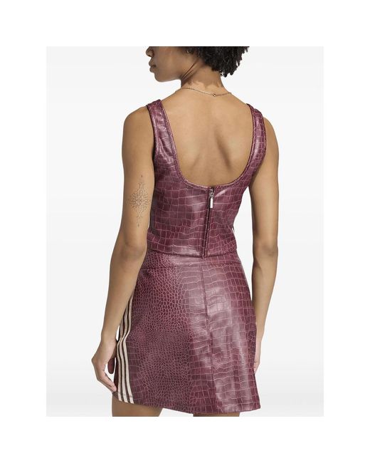 Adidas Purple Crocodile-Effect Corset