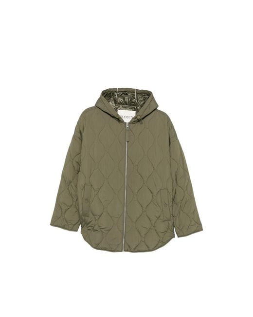 Closed Green Quilted Hooded Jacket