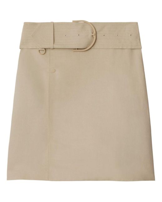 Burberry Natural Wrap Canvas Skirt