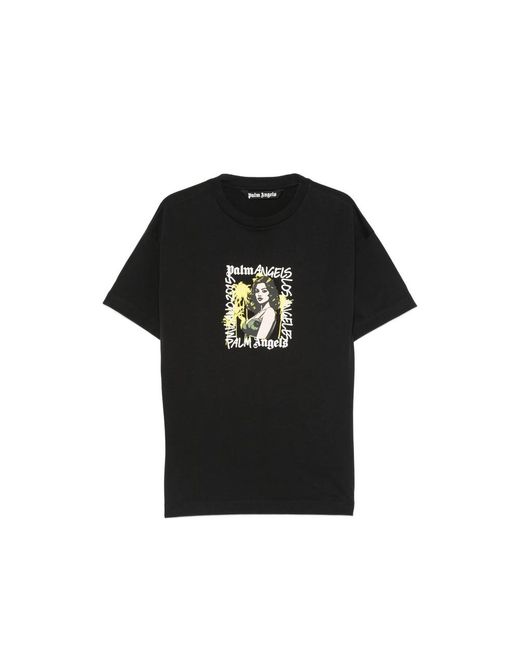 Palm Angels Black T-Shirts & Vests for men