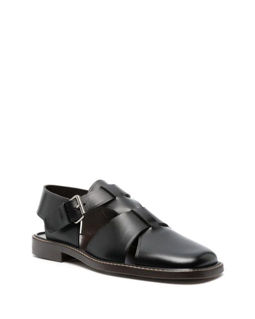 Lemaire Black Fisherman Sandals for men