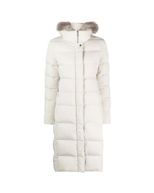 Moorer White Zagarakn Padded Coat