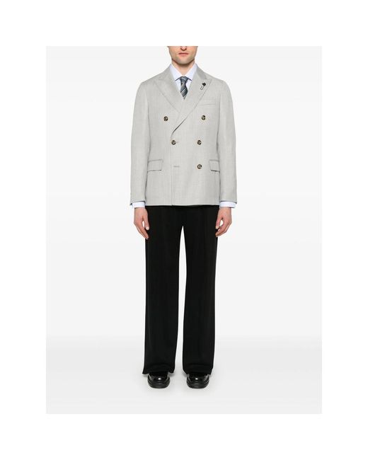 Mazzarelli White Mini-Check Shirt for men