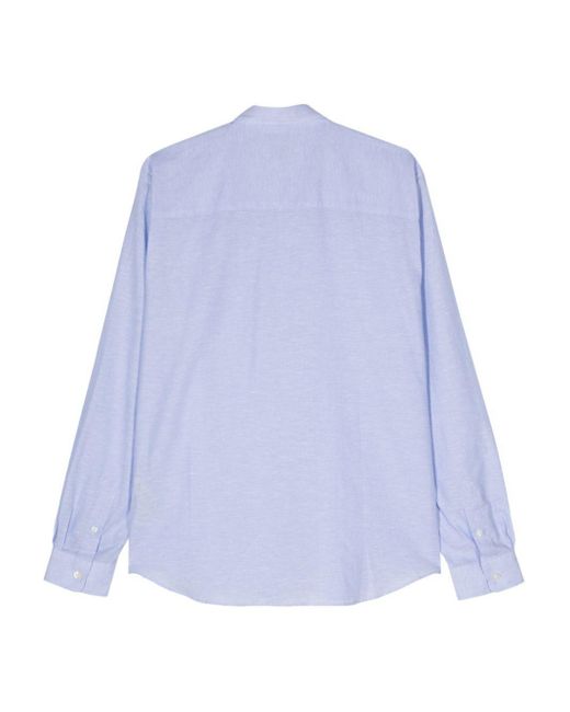 Maison Labiche Blue Carnot Linen Shirt for men