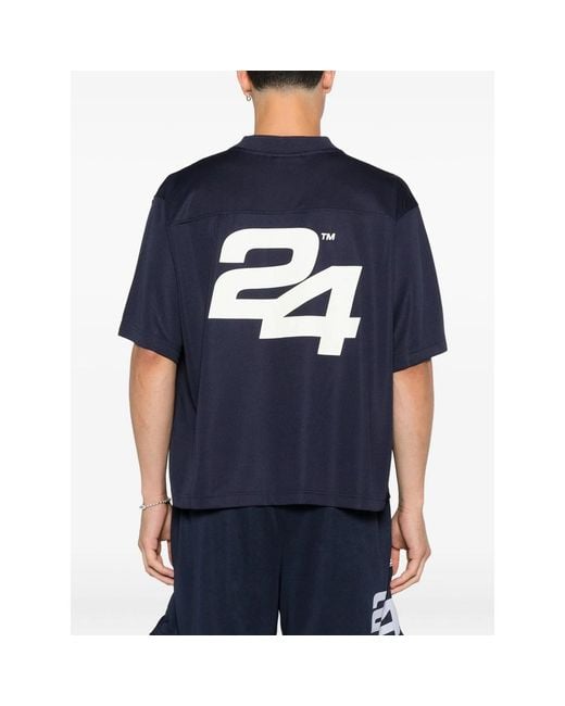 SUMMER GAMES Blue Logo-Print T-Shirt for men