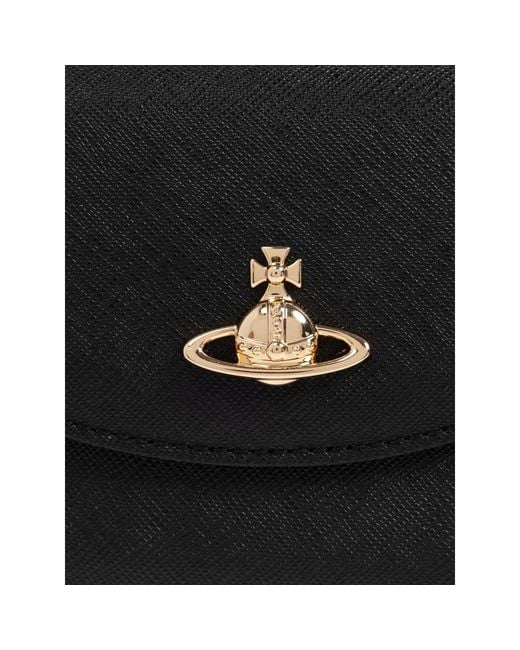 Vivienne Westwood Black Saffiano-Leather Wallet