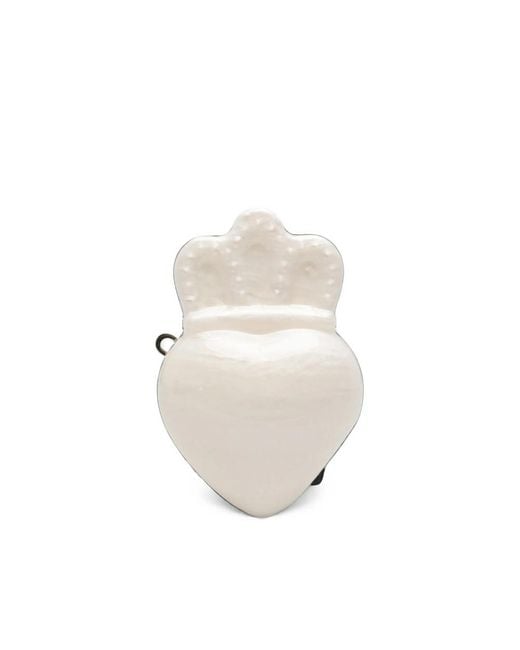 Simone Rocha Natural Pearl-Embellished Shell-Shaped Cross Body Bag