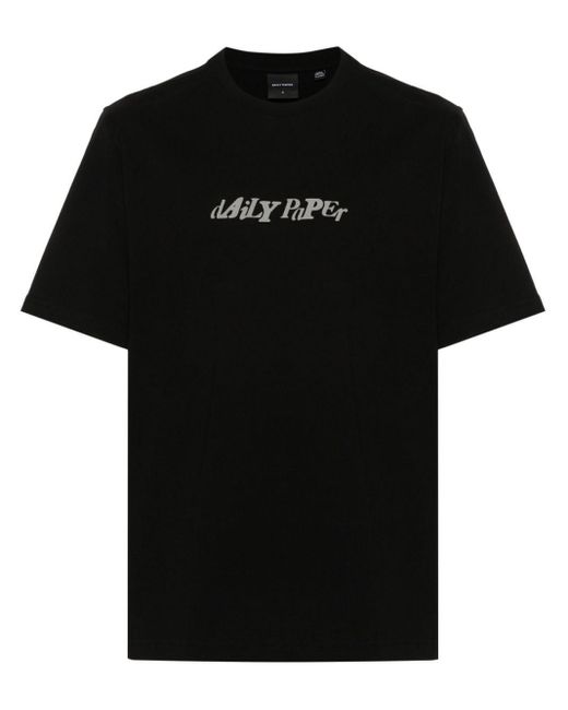 Daily Paper Black Logo-Print Cotton T-Shirt