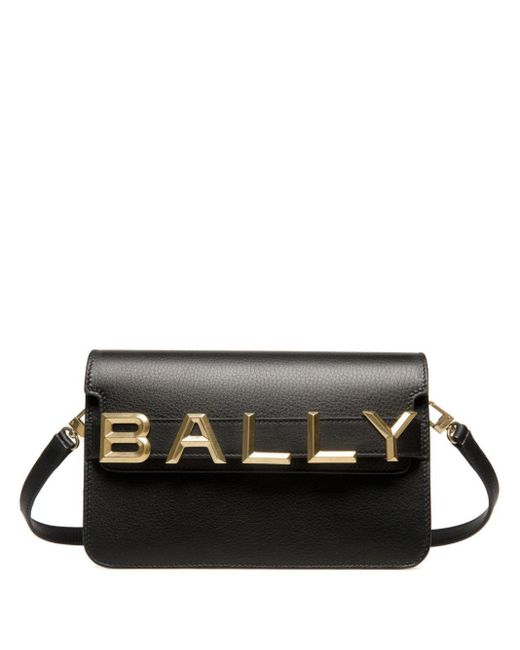 Bally Black Logo-lettering Leather Bag