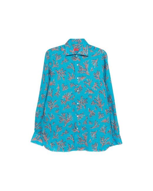Isaia Blue Shirts for men