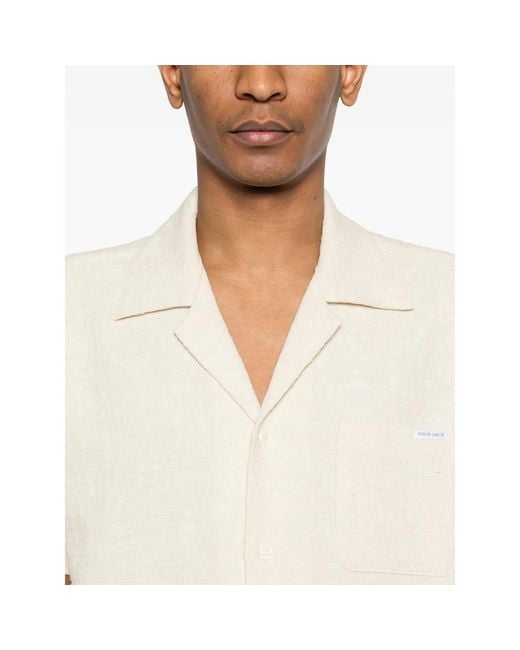 Maison Labiche White Logo-Patch Shirt for men