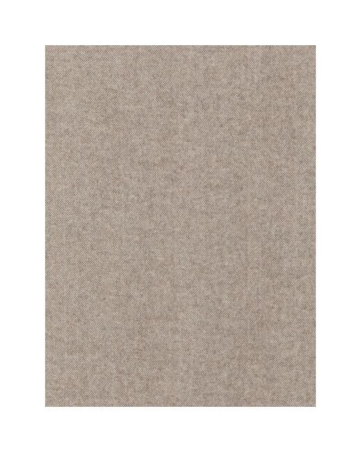 Fileria Brown Herringbone-Pattern Fringed Scarf for men
