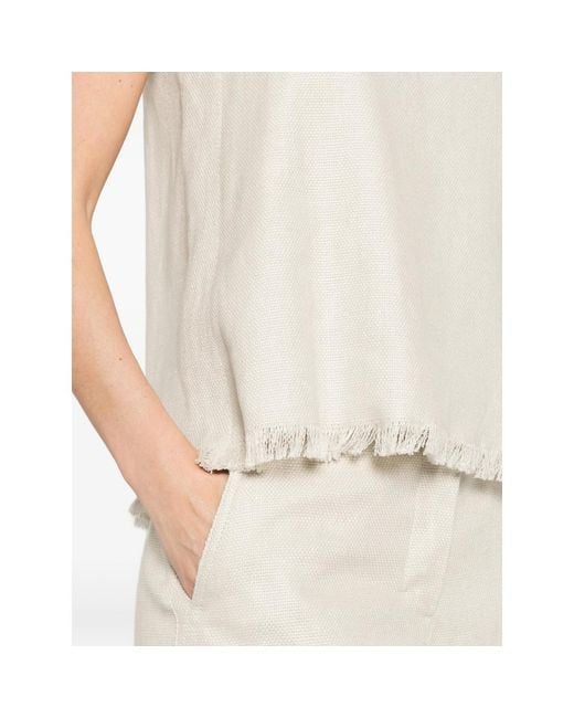 Max Mara White Neutrals Tops