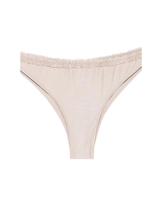 Frankie's Bikinis Natural Kate Ruffled Bikini Bottoms