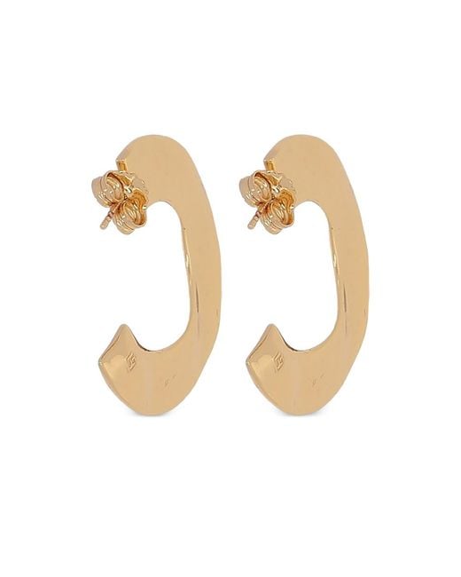 FEDERICA TOSI Metallic Mindy Curved Hoop Earrings