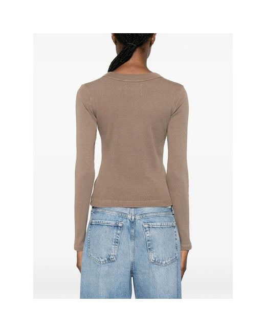 Citizens of Humanity Brown T-Shirt Ribbed Knit