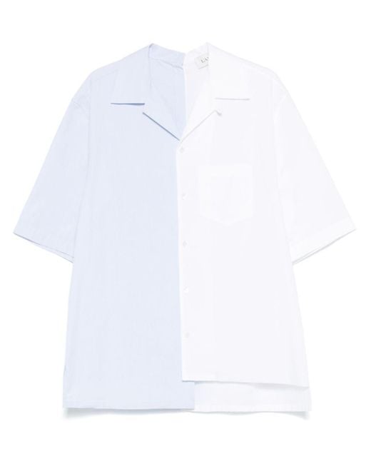 Lanvin White Two-Tone Shirt for men