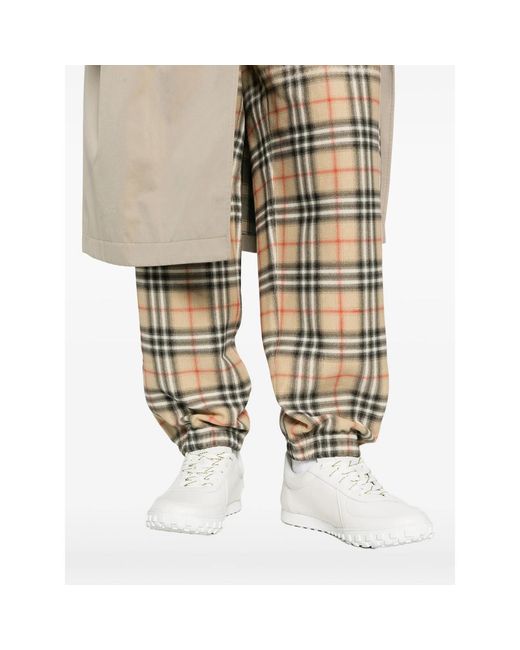 Burberry Natural Gradient Check Track Pants for men