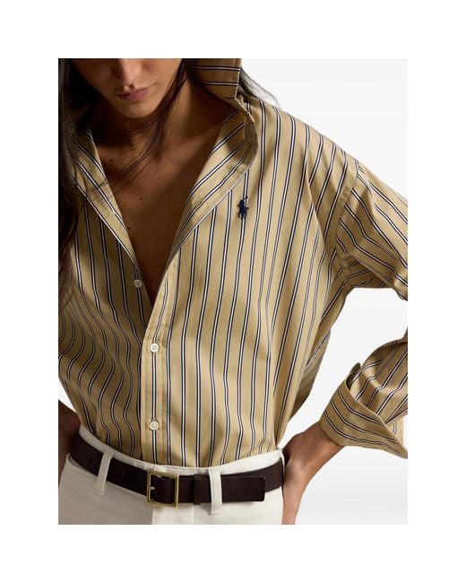Ralph Lauren Natural Polo Pony Striped Shirt
